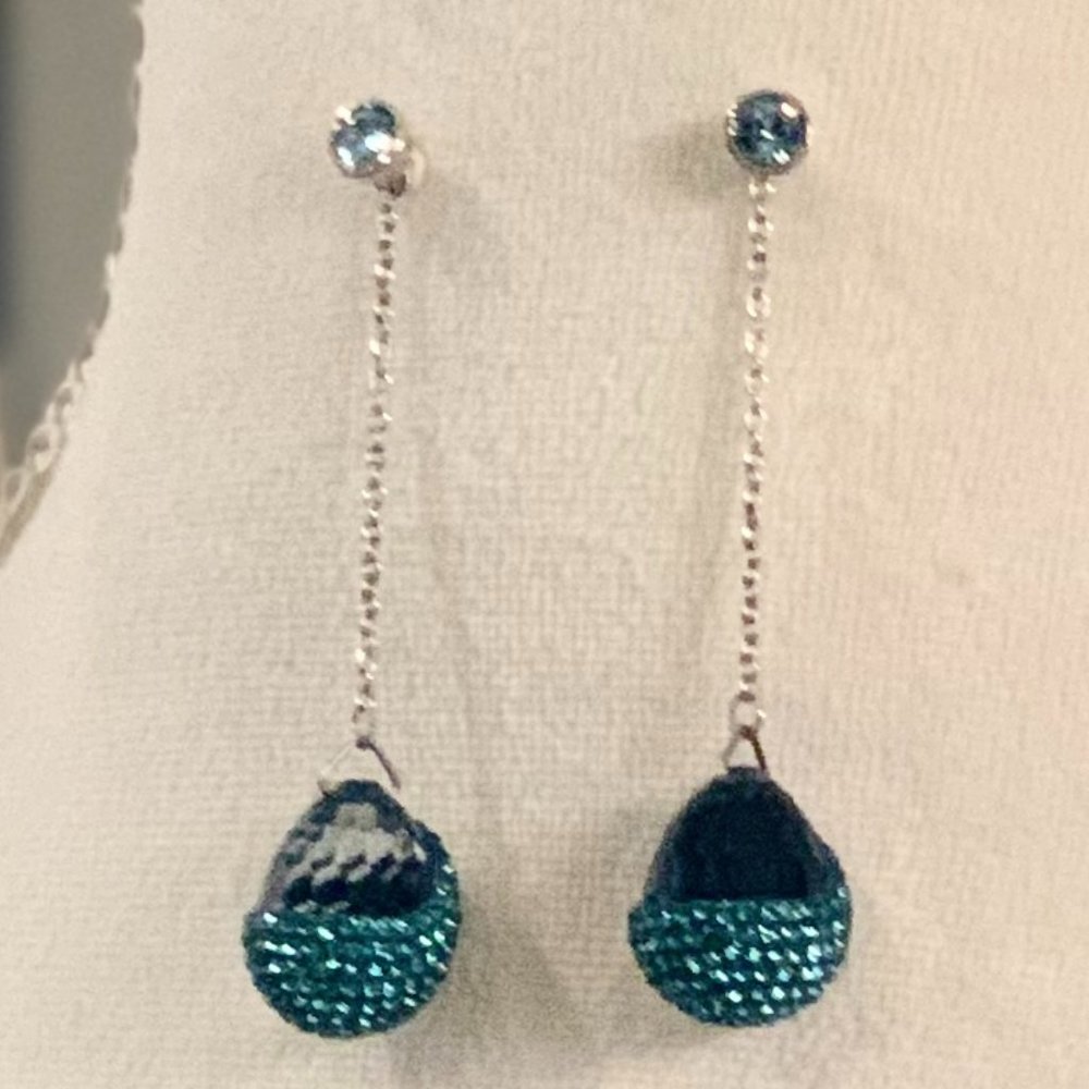 Crystal Drop Earrings or Studs 2 in 1